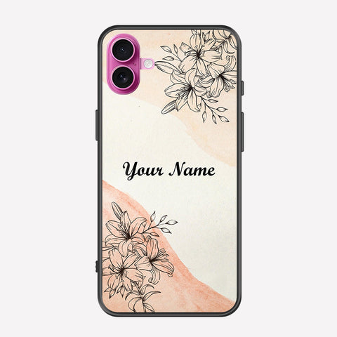 iPhone 16 Cover - Personalized Name Series - Premium Printed Metal soft Bumper shock Proof Case