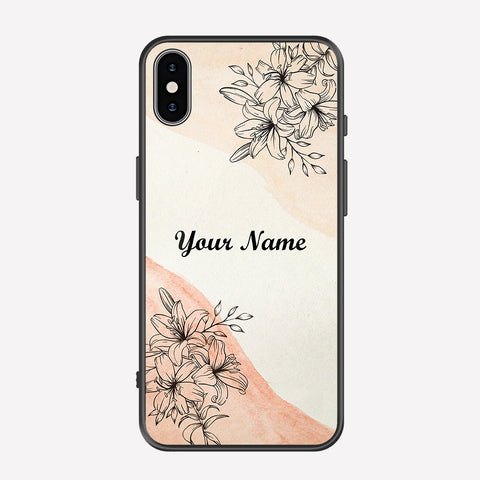 iPhone XS / X Cover - Personalized Name Series - Premium Printed Metal soft Bumper shock Proof Case