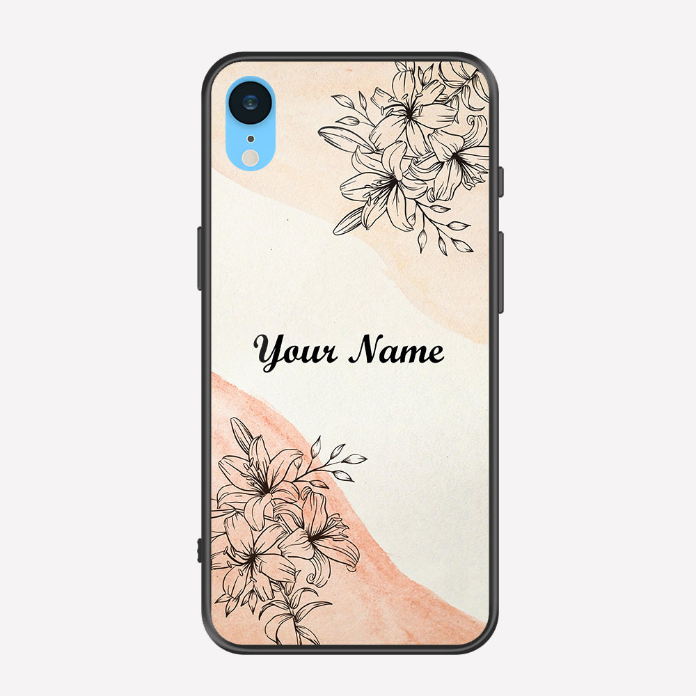 iPhone XR Cover - Personalized Name Series - Premium Printed Metal soft Bumper shock Proof Case