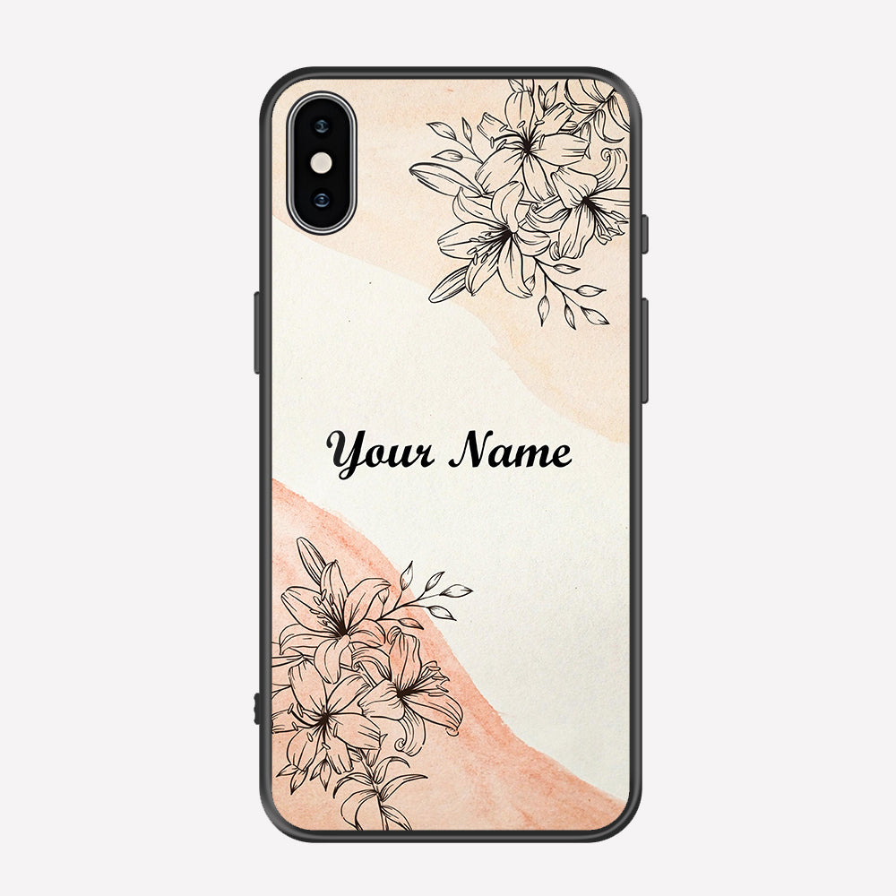 iPhone XS Max Cover - Personalized Name Series - Premium Printed Metal soft Bumper shock Proof Case