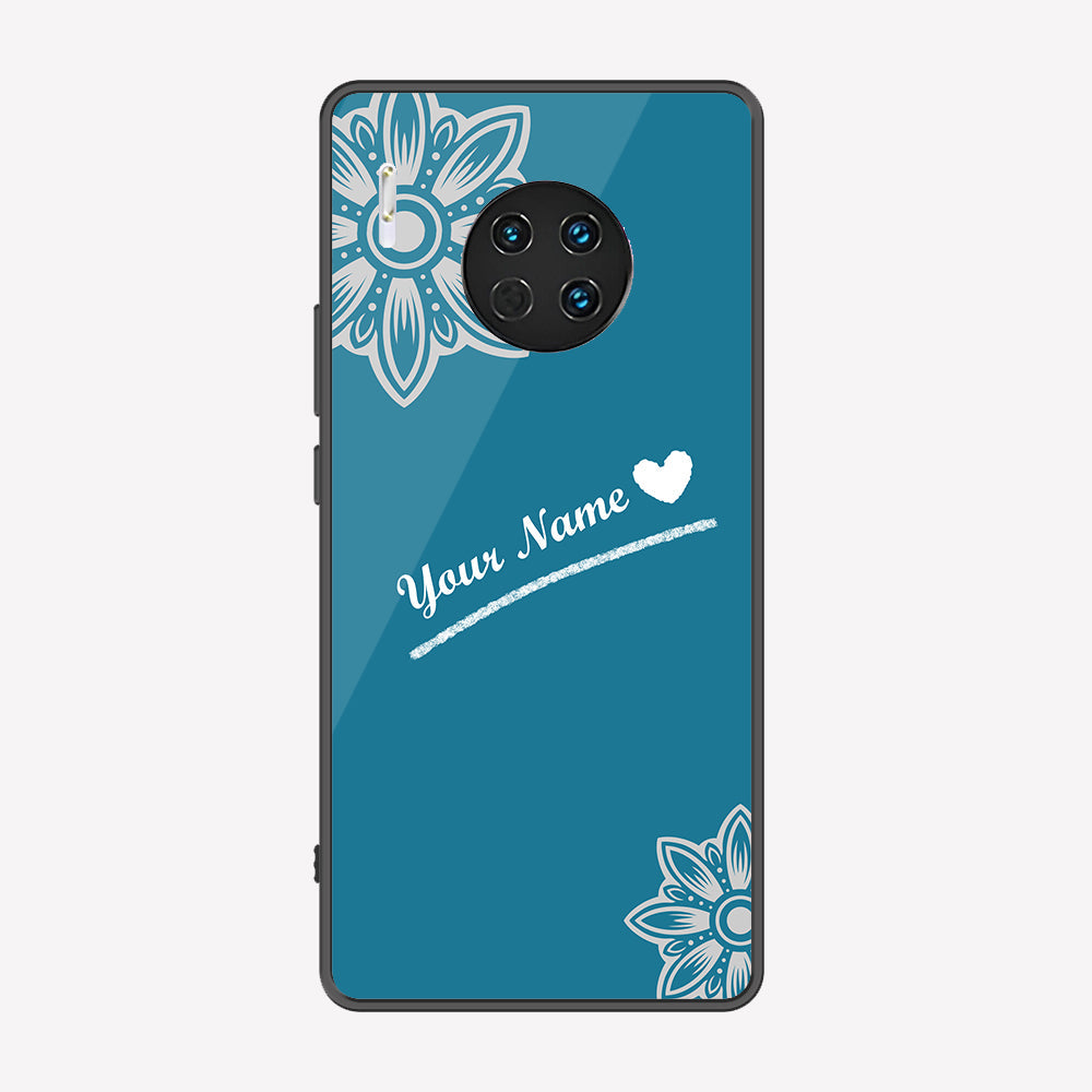 Huawei Mate 30 Cover - Personalized Name Series - Premium Printed Metal soft Bumper shock Proof Case