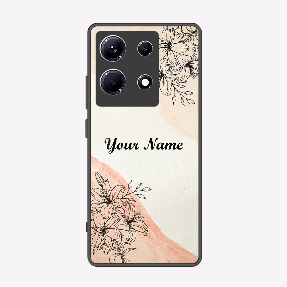 Infinix Note 30 Cover - Personalized Name Series - Premium Printed Metal soft Bumper shock Proof Case