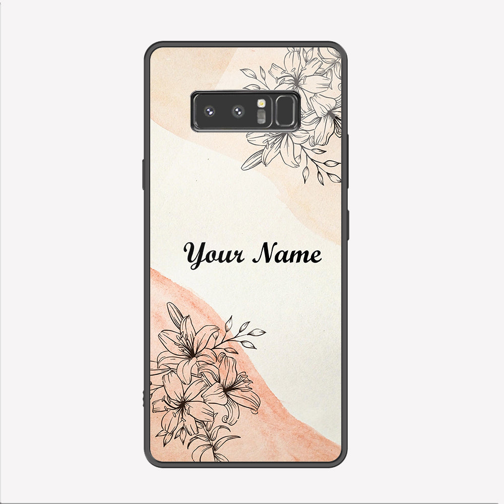 Samsung Galaxy Note 8 Cover - Personalized Name Series - Premium Printed Metal soft Bumper shock Proof Case