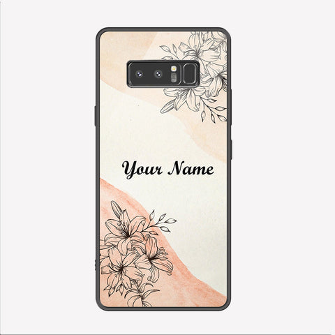 Samsung Galaxy Note 8 Cover - Personalized Name Series - Premium Printed Metal soft Bumper shock Proof Case