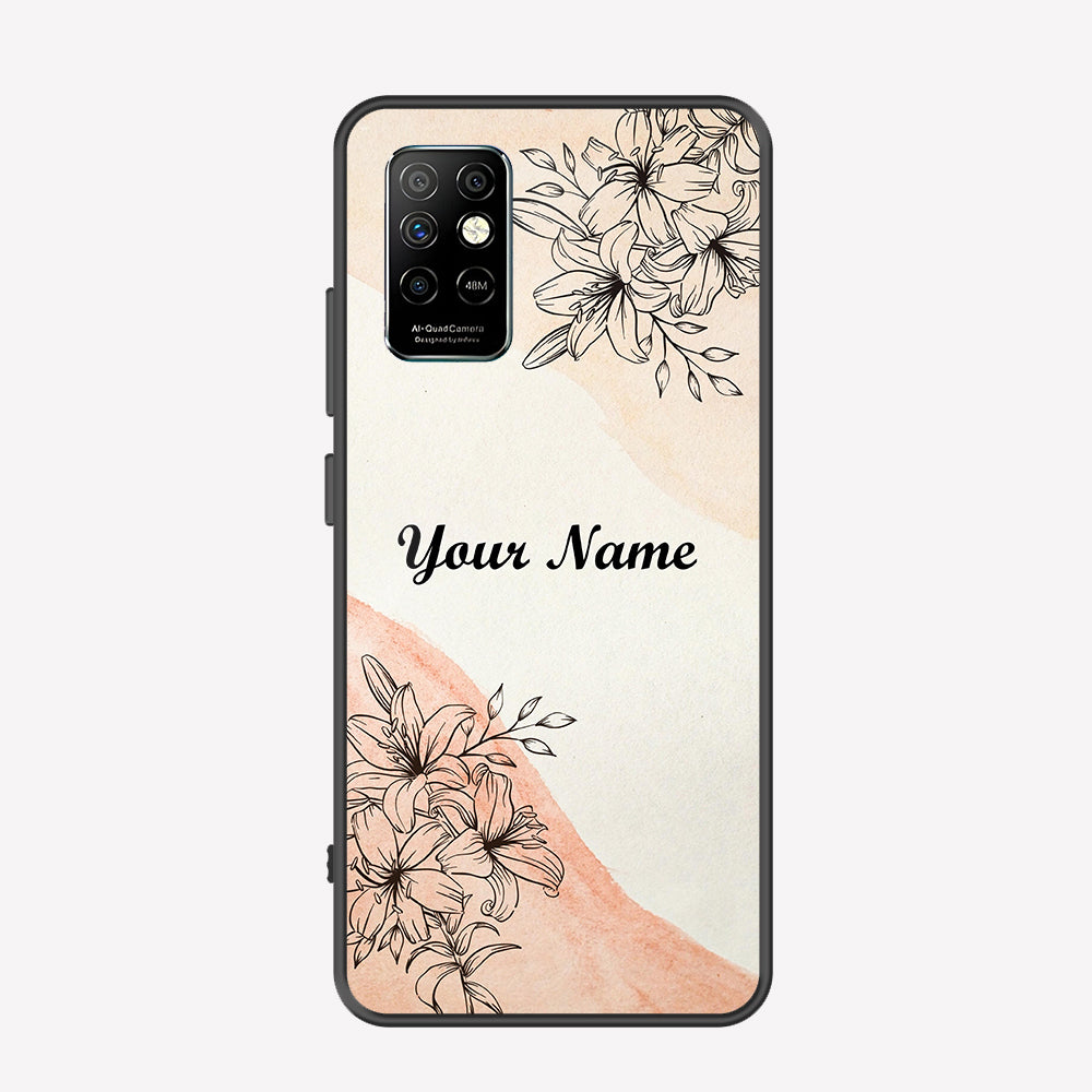 Infinix Note 8i Cover - Personalized Name Series - Premium Printed Metal soft Bumper shock Proof Case