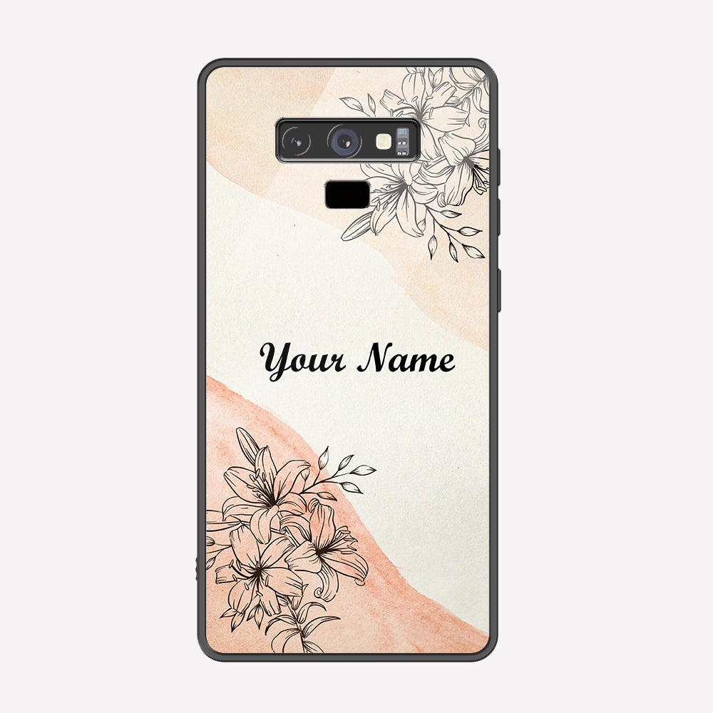 Samsung Galaxy Note 9 Cover - Personalized Name Series - Premium Printed Metal soft Bumper shock Proof Case