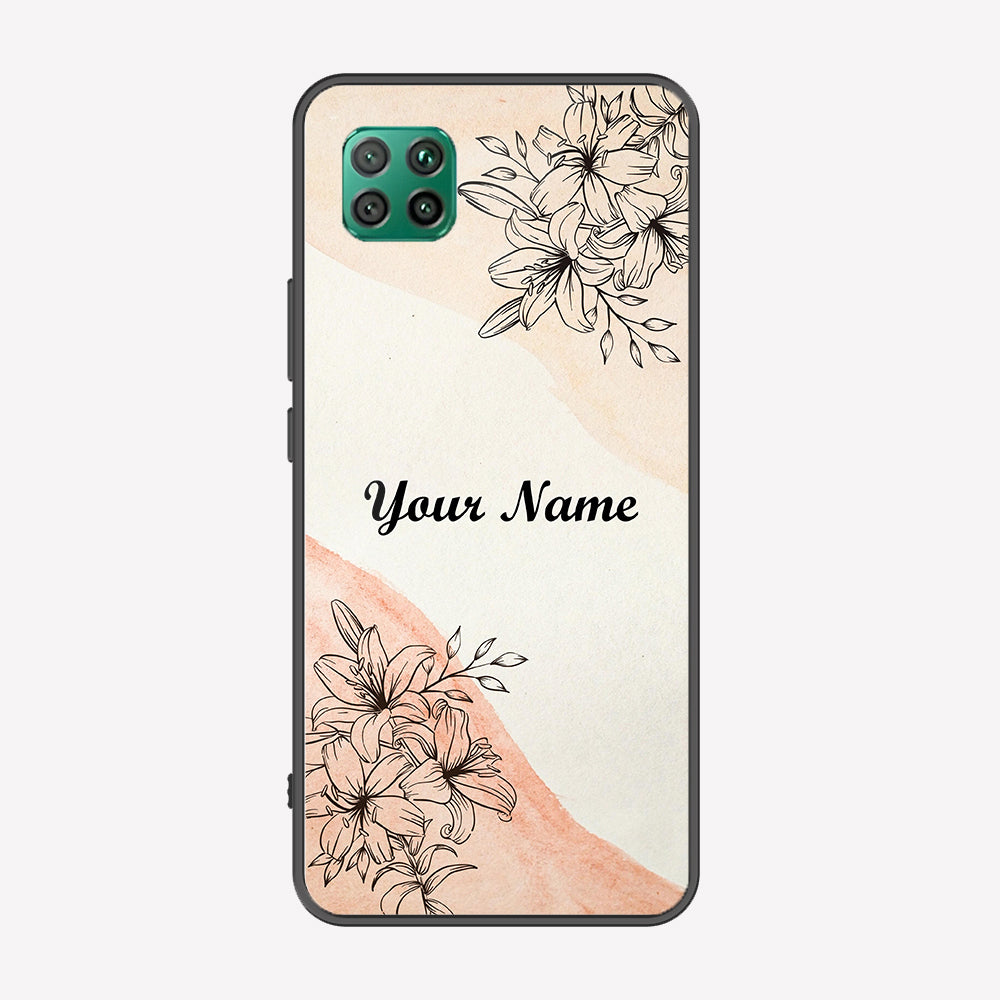 Huawei Nova 6 SE Cover - Personalized Name Series - Premium Printed Metal soft Bumper shock Proof Case
