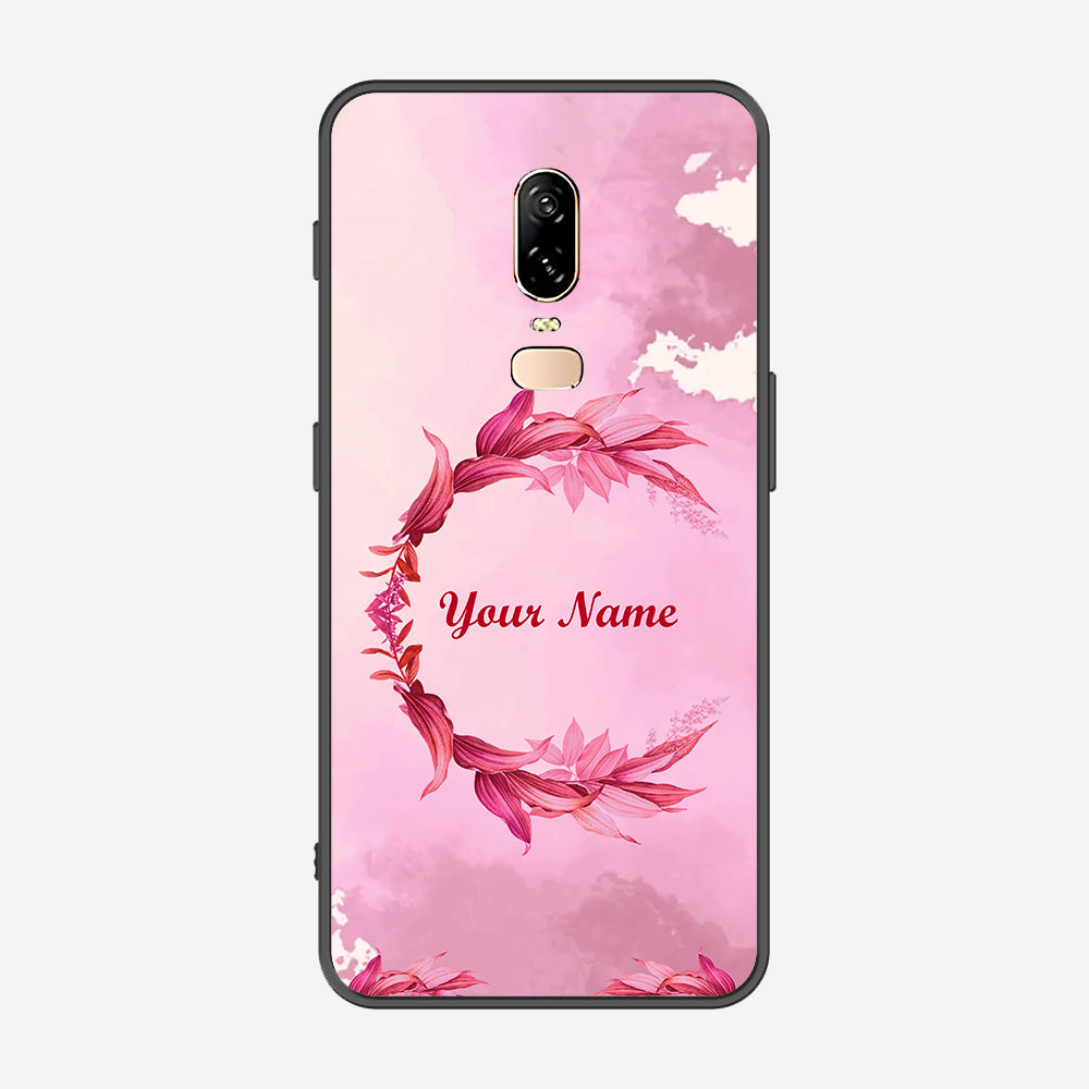 OnePlus 6 Cover - Personalized Name Series - Premium Printed Metal soft Bumper shock Proof Case