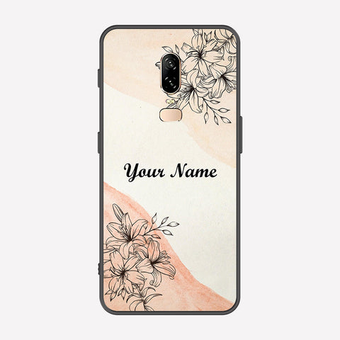 OnePlus 6 Cover - Personalized Name Series - Premium Printed Metal soft Bumper shock Proof Case
