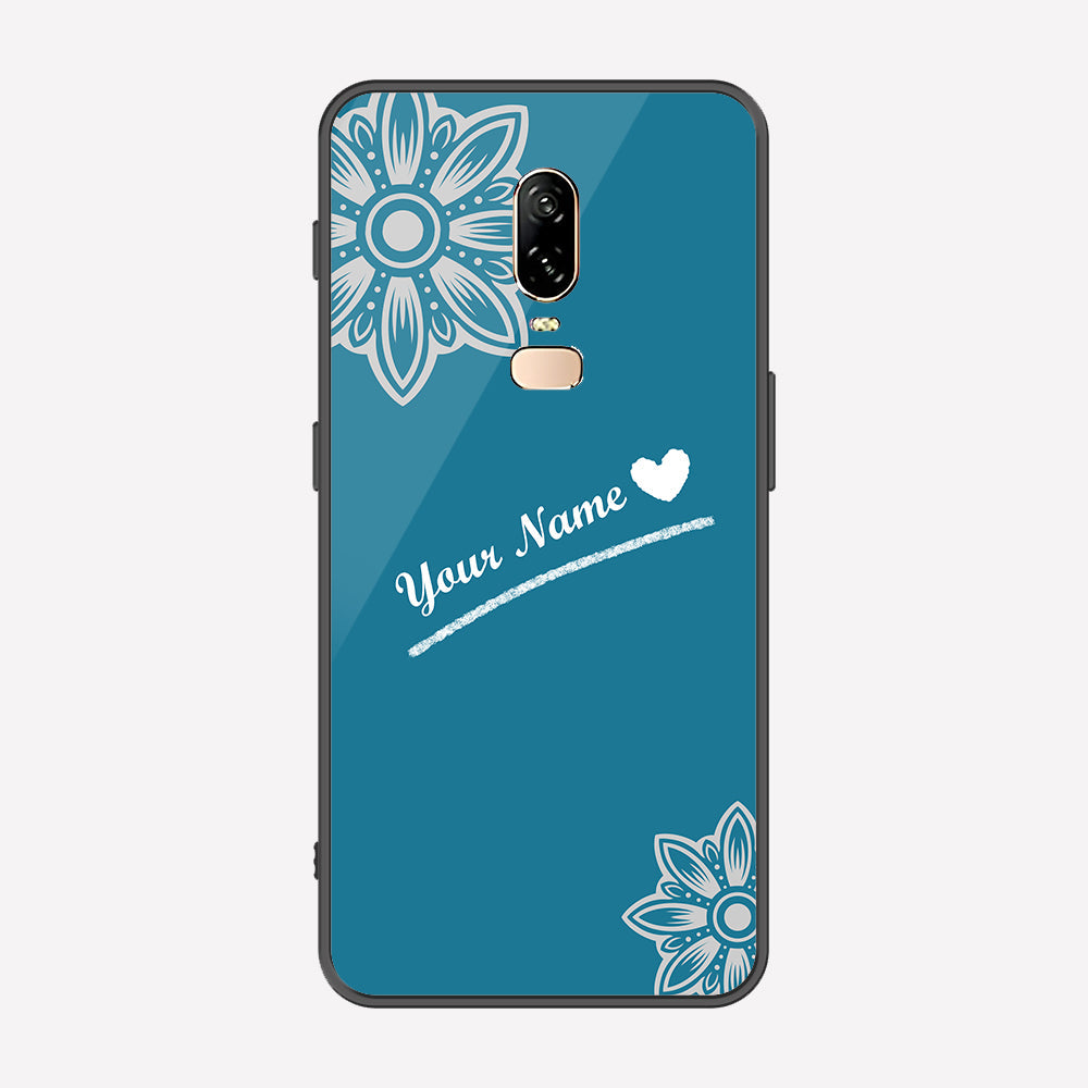OnePlus 6 Cover - Personalized Name Series - Premium Printed Metal soft Bumper shock Proof Case