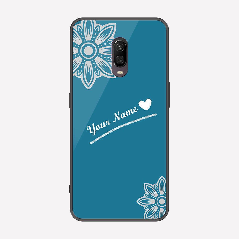 OnePlus 6T Cover - Personalized Name Series - Premium Printed Metal soft Bumper shock Proof Case