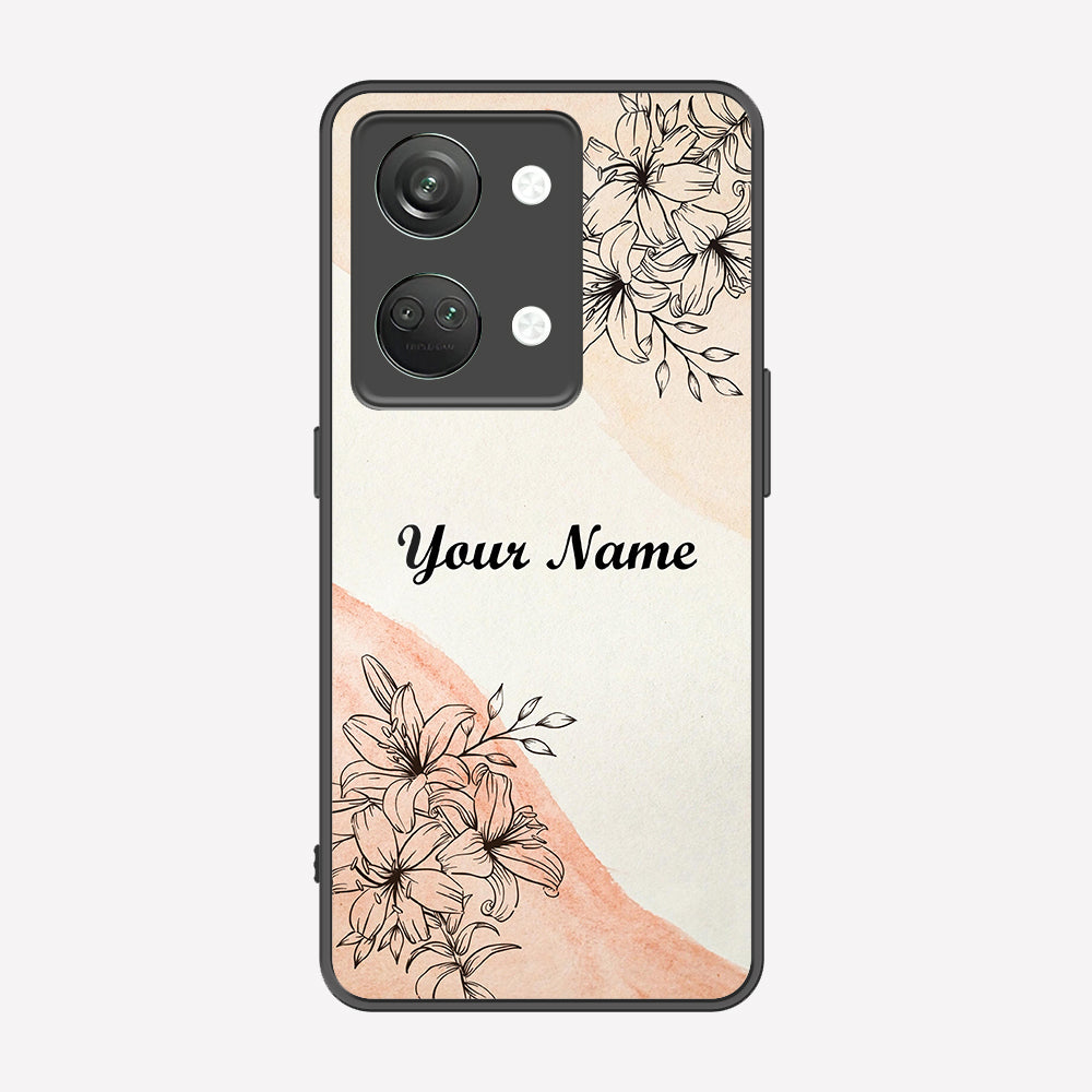 One Plus Nord 3 Cover - Personalized Name Series - Premium Printed Metal soft Bumper shock Proof Case