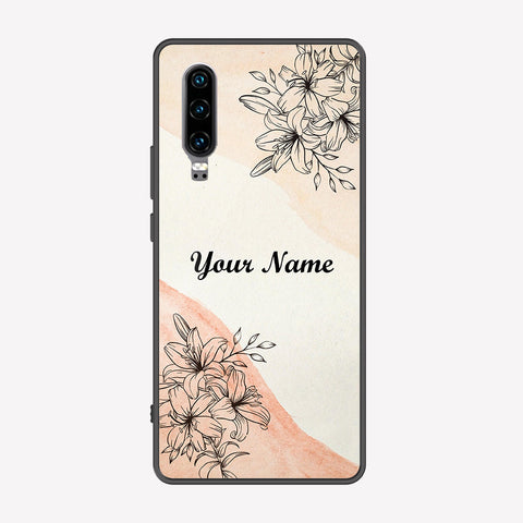Huawei P30 Cover - Personalized Name Series - Premium Printed Metal soft Bumper shock Proof Case