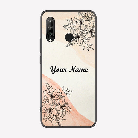 Huawei P30 lite Cover - Personalized Name Series - Premium Printed Metal soft Bumper shock Proof Case