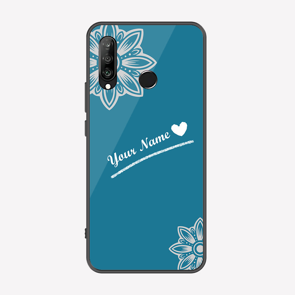 Huawei P30 lite Cover - Personalized Name Series - Premium Printed Metal soft Bumper shock Proof Case