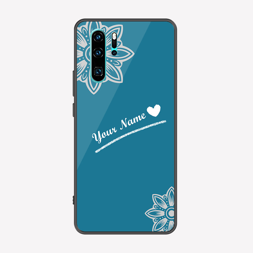 Huawei P30 Pro Cover - Personalized Name Series - Premium Printed Metal soft Bumper shock Proof Case
