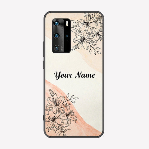 Huawei P40 Pro  Cover - Personalized Name Series - Premium Printed Metal soft Bumper shock Proof Case