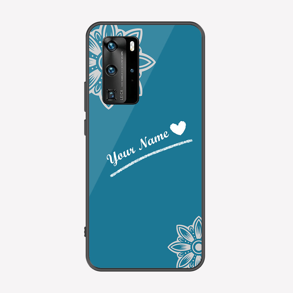 Huawei P40 Pro  Cover - Personalized Name Series - Premium Printed Metal soft Bumper shock Proof Case