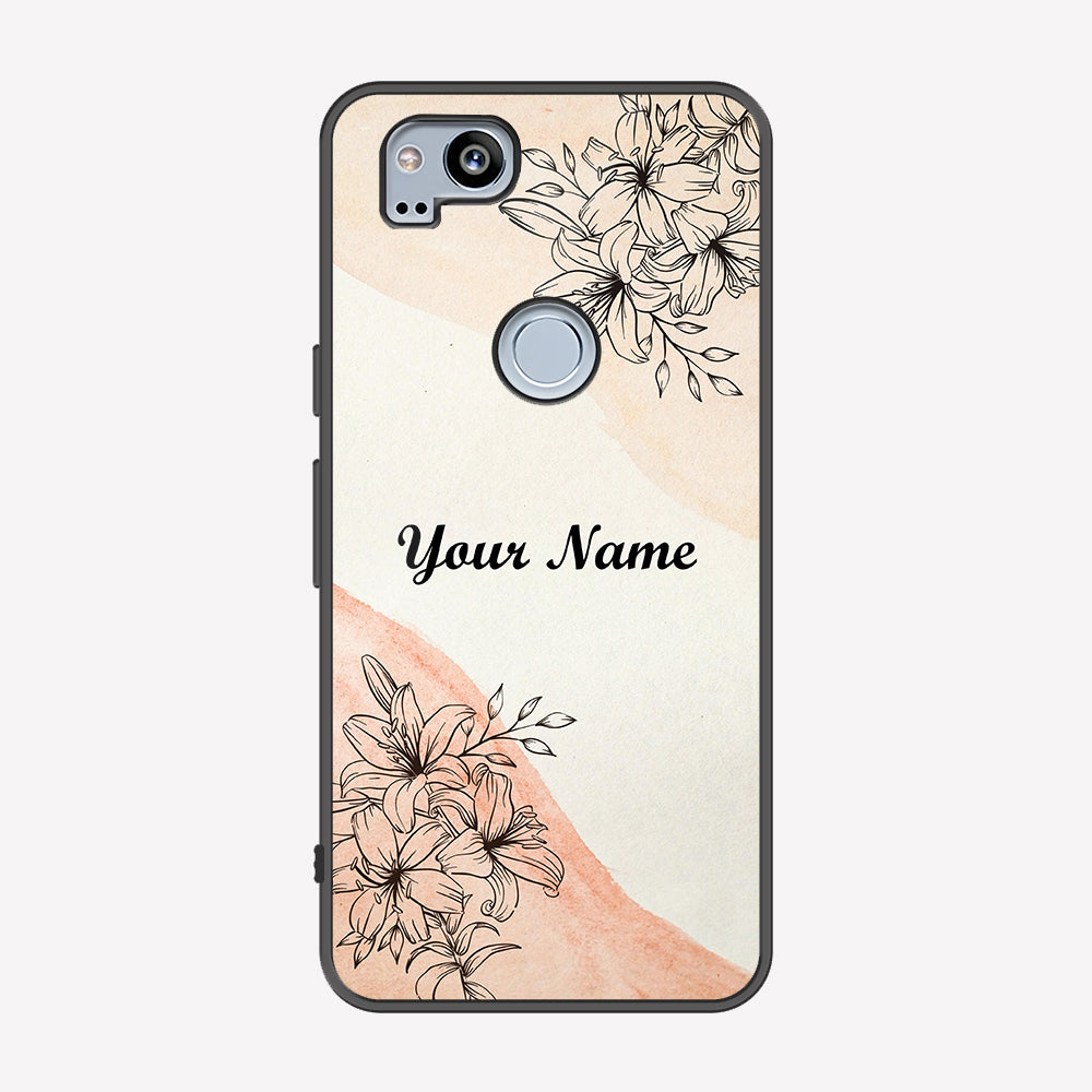 Google Pixel 2 Cover - Personalized Name Series - Premium Printed Metal soft Bumper shock Proof Case
