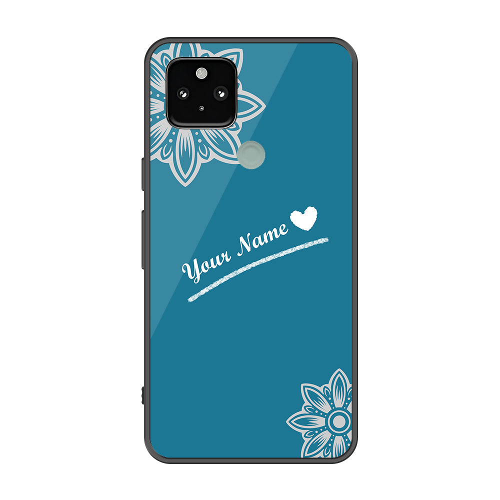 Google Pixel 5 XL Cover - Personalized Name Series - Premium Printed Metal soft Bumper shock Proof Case
