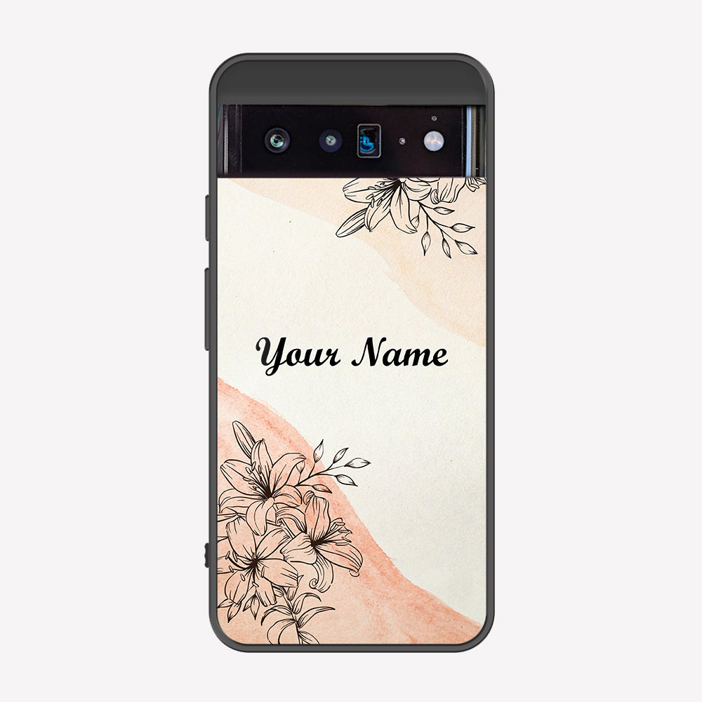 Google Pixel 6 Cover - Personalized Name Series - Premium Printed Metal soft Bumper shock Proof Case