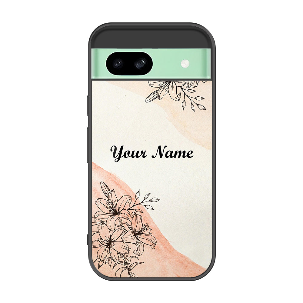 Google Pixel 8a Cover - Personalized Name Series - Premium Printed Metal soft Bumper shock Proof Case