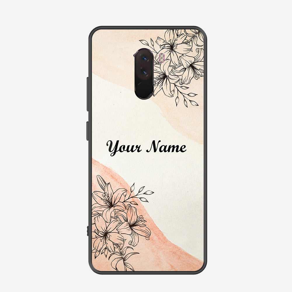 Xiaomi Pocophone F1 Cover - Personalized Name Series - Premium Printed Metal soft Bumper shock Proof Case
