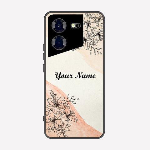 Tecno Pova 5 Cover - Personalized Name Series - Premium Printed Metal soft Bumper shock Proof Case