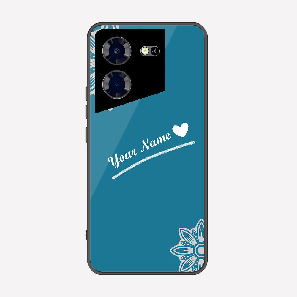 Tecno Pova 5 Pro Cover - Personalized Name Series - Premium Printed Metal soft Bumper shock Proof Case