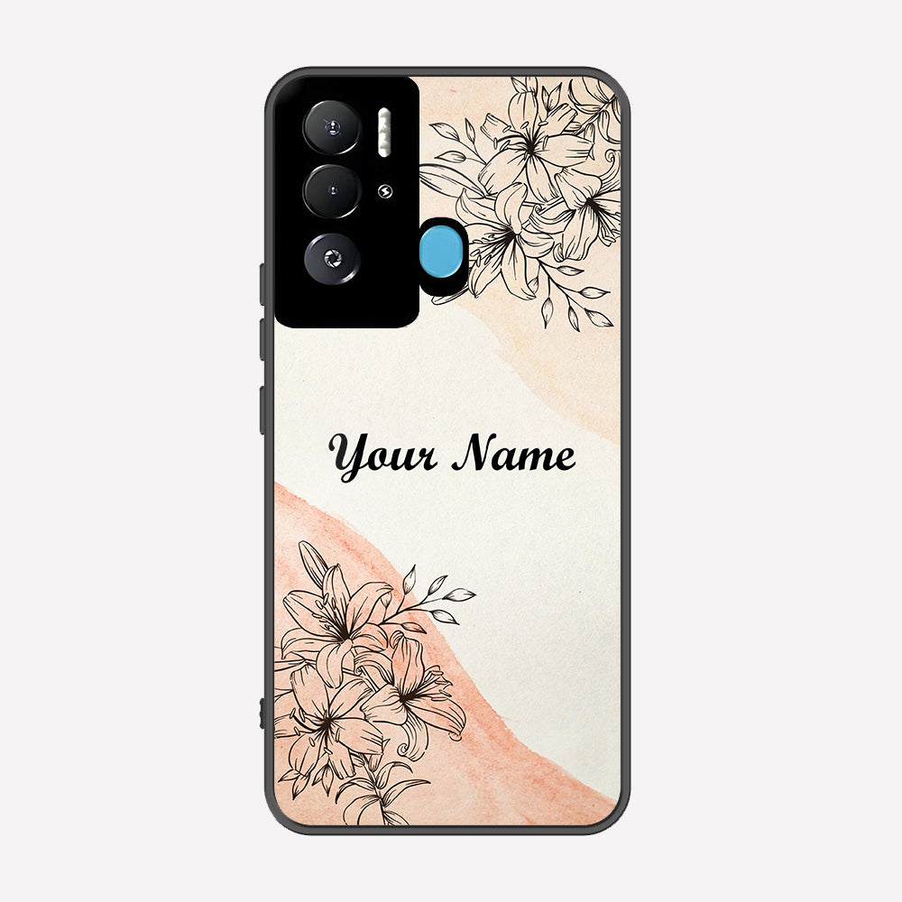 Tecno Pova Neo Cover - Personalized Name Series - Premium Printed Metal soft Bumper shock Proof Case