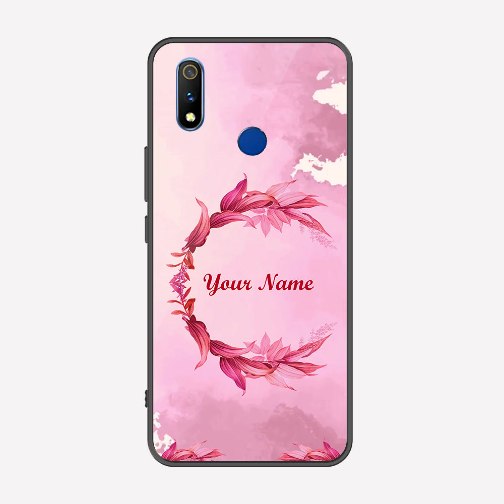 Realme 3 Cover - Personalized Name Series - Premium Printed Metal soft Bumper shock Proof Case