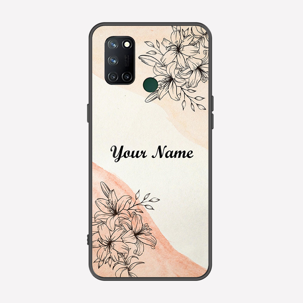 Realme 7i Cover - Personalized Name Series - Premium Printed Metal soft Bumper shock Proof Case