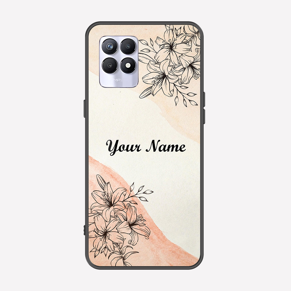 Realme 8i Cover - Personalized Name Series - Premium Printed Metal soft Bumper shock Proof Case
