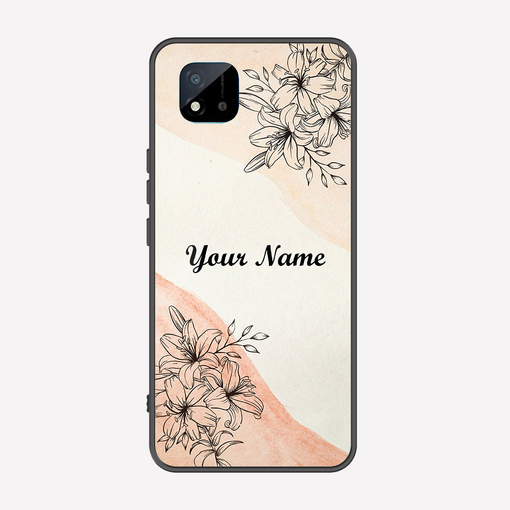Realme Narzo 50i Cover - Personalized Name Series - Premium Printed Metal soft Bumper shock Proof Case