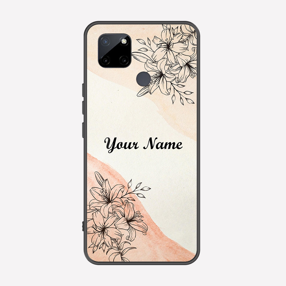 Realme C25Y Cover - Personalized Name Series - Premium Printed Metal soft Bumper shock Proof Case