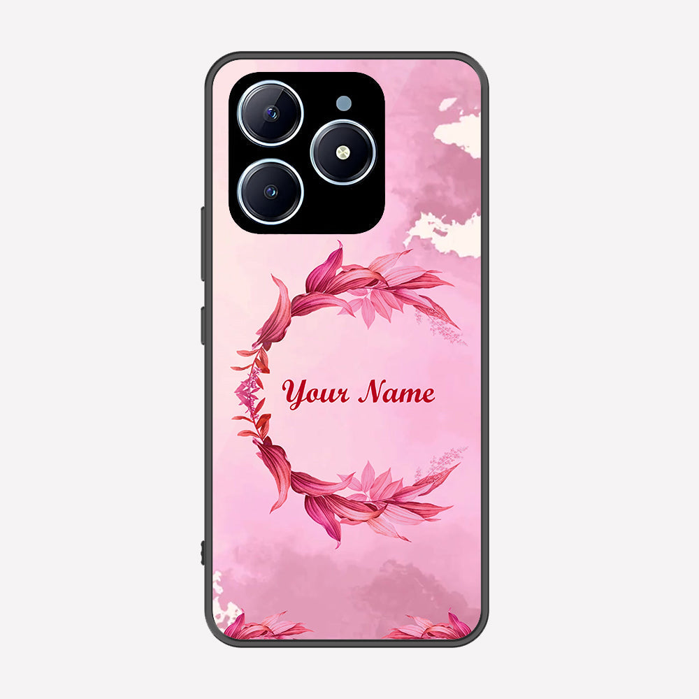 Realme C63 Cover - Personalized Name Series - Premium Printed Metal soft Bumper shock Proof Case