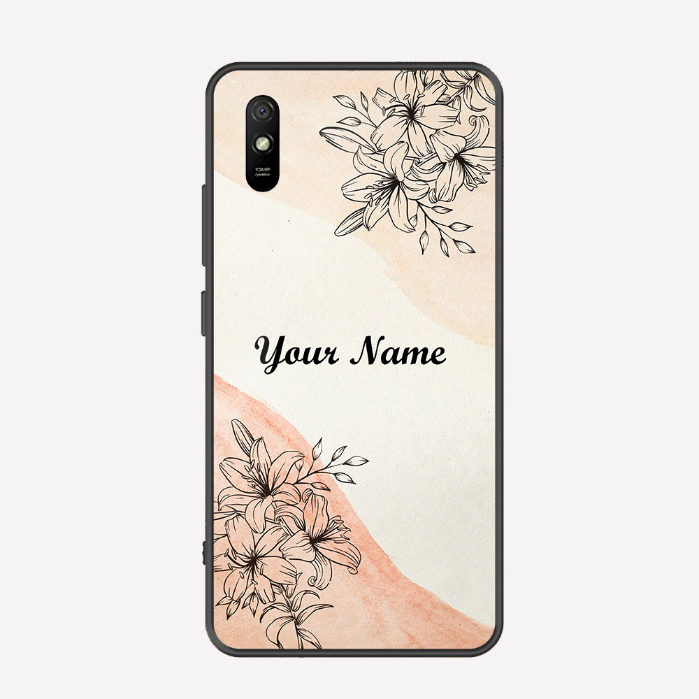 Xiaomi Redmi 9A Cover - Personalized Name Series - Premium Printed Metal soft Bumper shock Proof Case