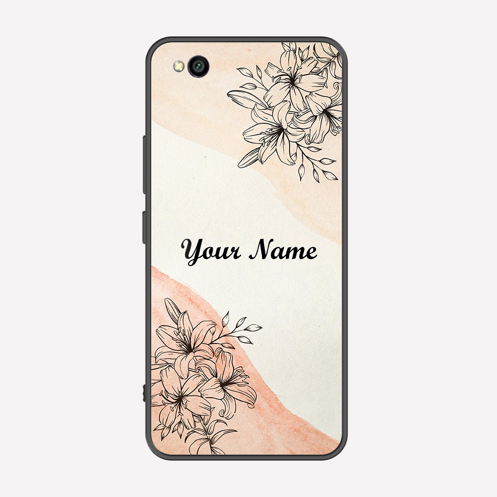 Xiaomi Redmi Go Cover - Personalized Name Series - Premium Printed Metal soft Bumper shock Proof Case