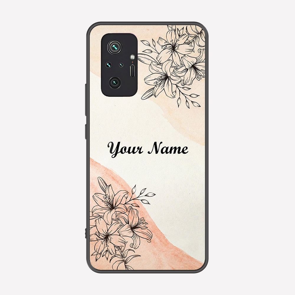 Xiaomi Redmi Note 10 Pro Max Cover - Personalized Name Series - Premium Printed Metal soft Bumper shock Proof Case