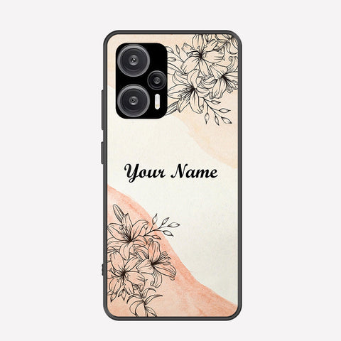 Xiaomi Poco F5 Cover - Personalized Name Series - Premium Printed Metal soft Bumper shock Proof Case
