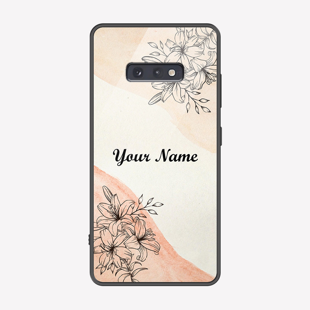 Samsung Galaxy S10e Cover - Personalized Name Series - Premium Printed Metal soft Bumper shock Proof Case