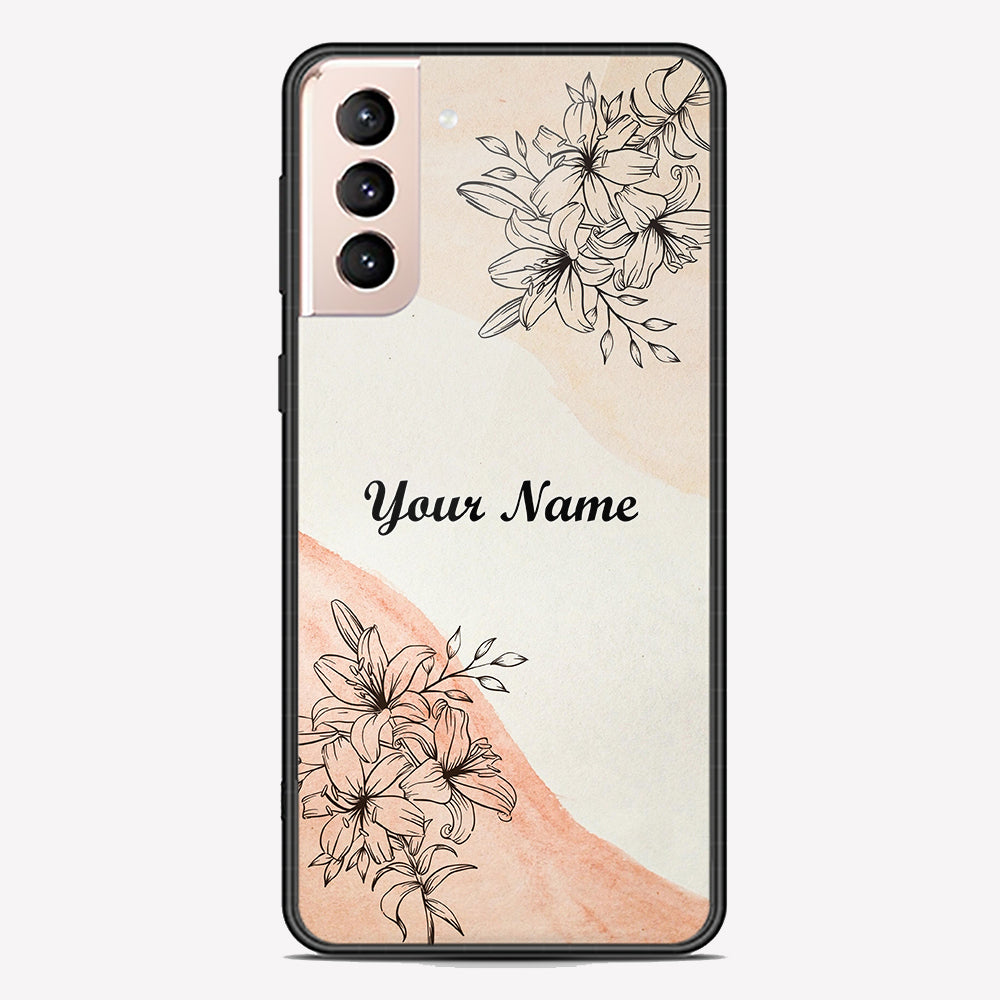 Samsung Galaxy S21 FE 5G Cover - Personalized Name Series - Premium Printed Metal soft Bumper shock Proof Case