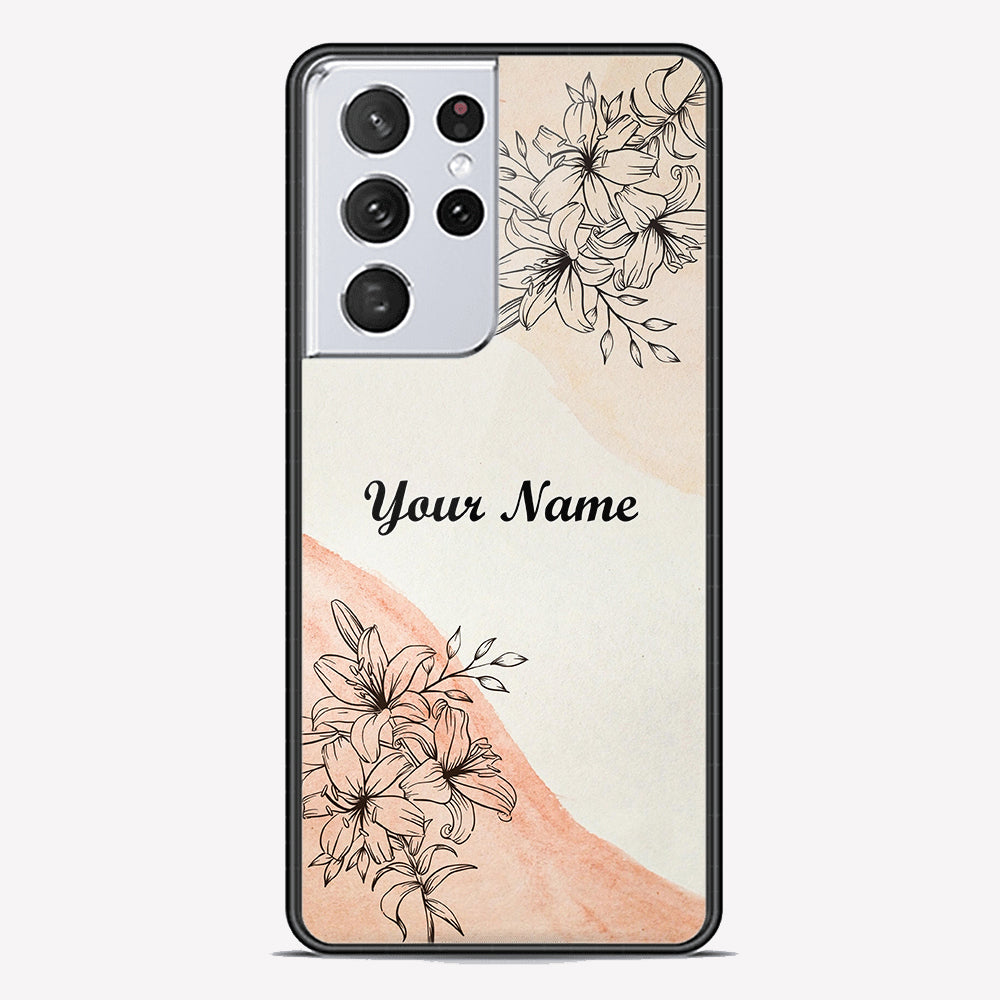 Samsung Galaxy S21 Ultra 5G Cover - Personalized Name Series - Premium Printed Metal soft Bumper shock Proof Case