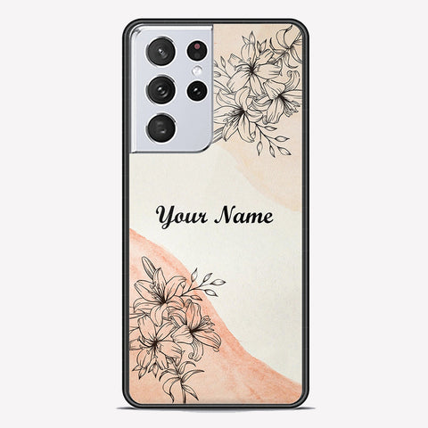 Samsung Galaxy S21 Ultra 5G Cover - Personalized Name Series - Premium Printed Metal soft Bumper shock Proof Case