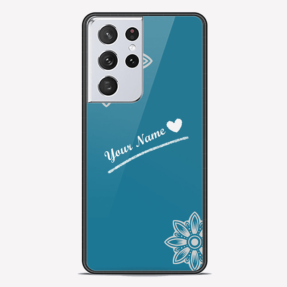 Samsung Galaxy S21 Ultra 5G Cover - Personalized Name Series - Premium Printed Metal soft Bumper shock Proof Case