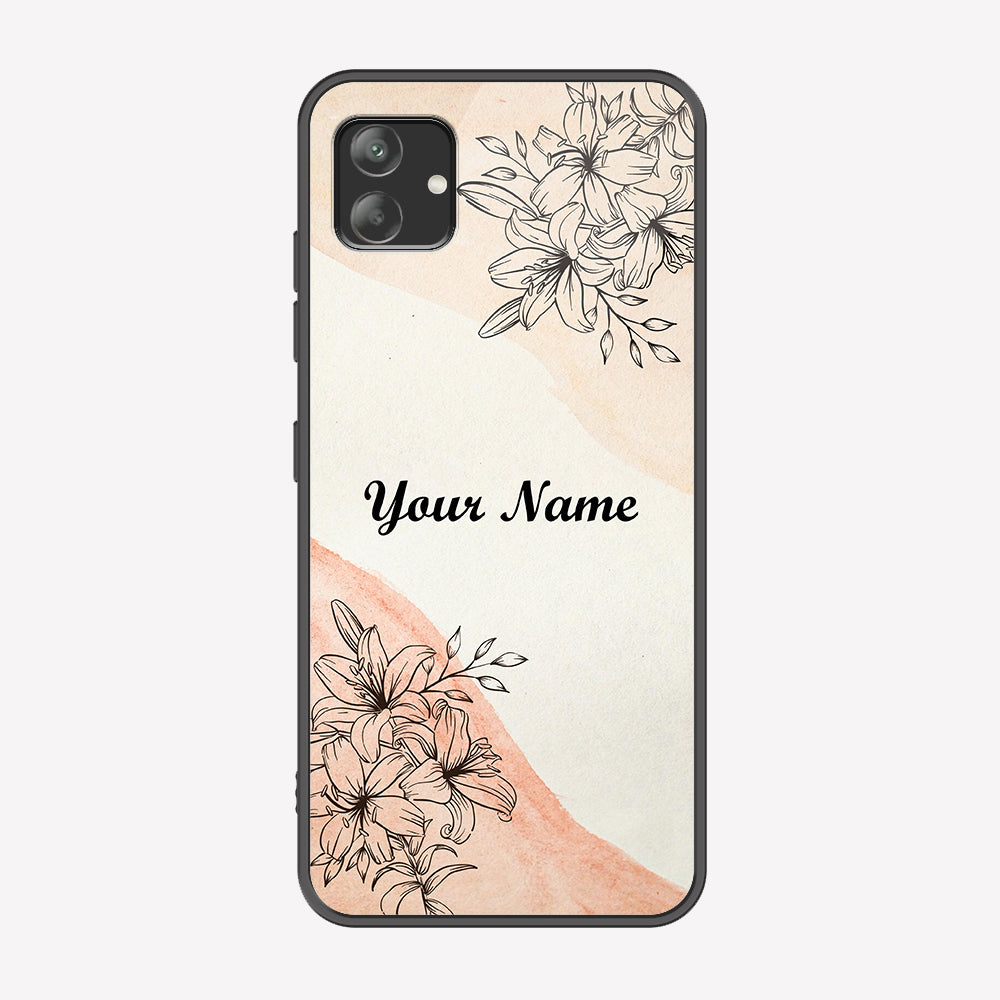 Samsung Galaxy A04e Cover - Personalized Name Series - Premium Printed Metal soft Bumper shock Proof Case