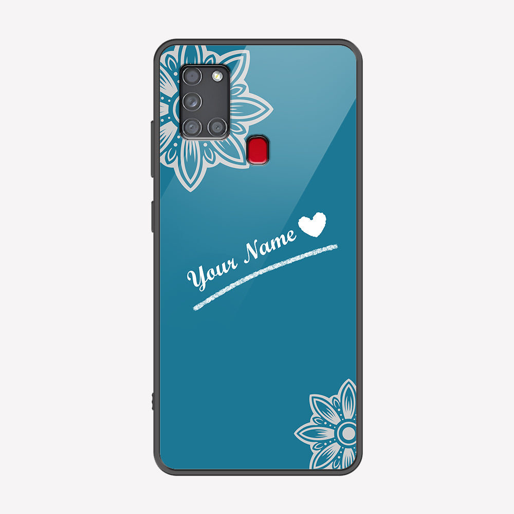 Samsung Galaxy A21s Cover - Personalized Name Series - Premium Printed Metal soft Bumper shock Proof Case