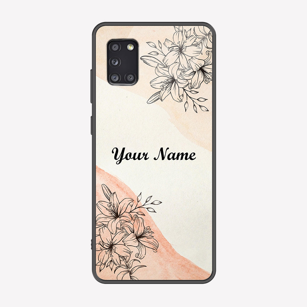 Samsung Galaxy A31 Cover - Personalized Name Series - Premium Printed Metal soft Bumper shock Proof Case