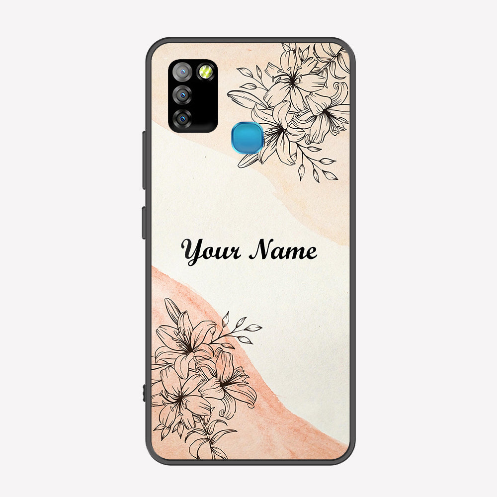 Infinix Smart 5 Cover - Personalized Name Series - Premium Printed Metal soft Bumper shock Proof Case
