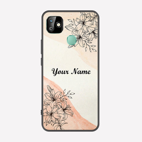 Infinix Smart 6 HD Cover - Personalized Name Series - Premium Printed Metal soft Bumper shock Proof Case